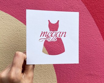 Personalized Bridesmaid Card, Custom Bridesmaid Proposal Card, Card for Friend, Gift for Sister, Handmade Wedding Card, Hand Cut Card