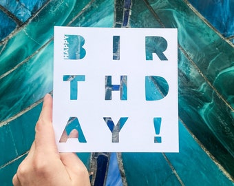 Happy Birthday Card for Friend, Birthday Present, Gift for Bday Party, Greeting Card for Kid, Handmade Bday Card, Hand Cut Birthday Card,