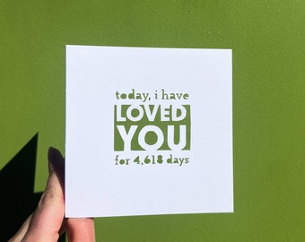 I Love You Card, Custom Wedding Day Gift, Gift for Bride, Special Anniversary Gift, Bride to Groom Card, Valentine's Day Card, Hand Cut Card