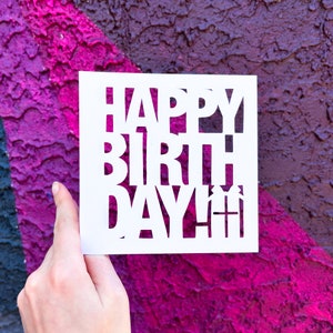 Birthday Card for Mom, Happy Birthday Grandma, Card for Kids, Niece Birthday Gift, Friend Birthday Card, for Best Friend, Hand Cut Card