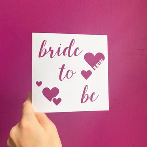 Custom Bridal Shower Card for Bride, Wedding Shower Card, Bridal Shower Gift for Bride to Be, Custom Engagement Card, Hand Cut Card for Her