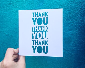 Thank You Card, Thank You Friend, Thank You from Teacher, Gratitude Card, Appreciation Gifts Employees, Thanks for Coming, Hand Cut Card