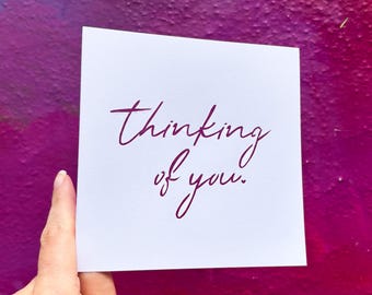 Thinking of You Card, Sympathy Gift for Loss of Loved One, Grief Gift, Well Wishes Card, Good Vibes Card, Thoughts and Prayer, Hand Cut Card