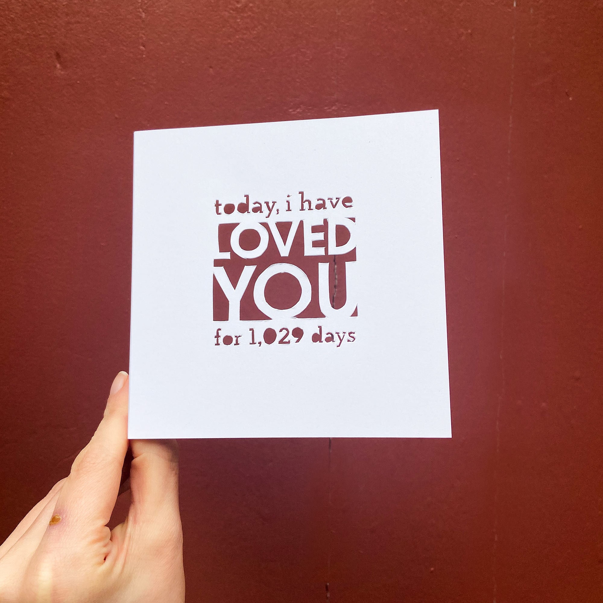 I Have Loved You for so Many Days Card - From the Bride Gift - From th -  The White Invite