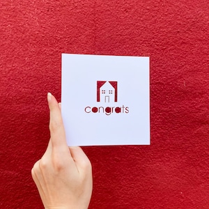 Congratulations New Home Card, New House Card For Couple, Housewarming Gift First Home, Congrats Card for New Home, Gift for New Homeowner