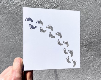 Baby Feet, Baby Shower Card, New Parents, Gift for Expecting Mom, First Time Parents, Future Mom Gift, Pregnant Sister, Hand Cut Card