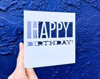 Handmade Birthday Card, Card for Best Friend, Gift for Brother, Grandma Birthday Card, Card for Dad, Gift for Husband, Hand Cut Card