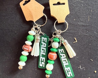 Philadelphia Eagles Beaded Keychain