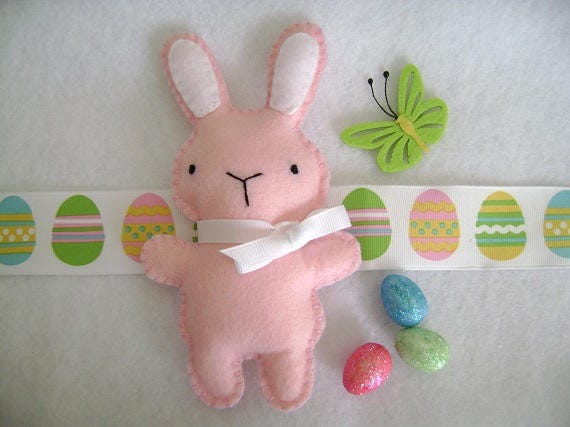 pink easter bunny stuffed animal
