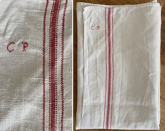 Large linen and cotton tea towel