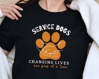 Chemise pour chien d'assistance, maman chien d'assistance, cadeau pour propriétaire de chien d'assistance, cadeau pour chien d'assistance, amoureux des chiens, chien mignon, meilleur ami chien, tee-shirt dresseur de chien