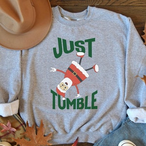 Funny gymnastics Christmas sweatshirt, power tumbling rhythmic shirt, gymnastics mom, tumbling coach, gift gymnast cheerleader, trampoline