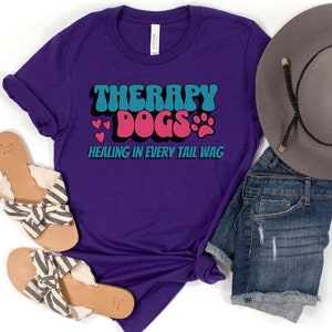 Therapy dog shirt, ESD tshirt, emotional support dog tee, cute dog outfit, comfort animal, therapy dog handler trainer, gift for dog lover
