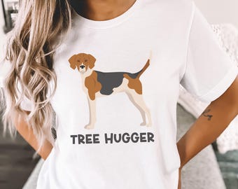 funny treeing walker coonound shirt tree hugger t-shirt gift for dog lover hunting dog tee dog mom fur mama dog dad shirt dog pun tshirt