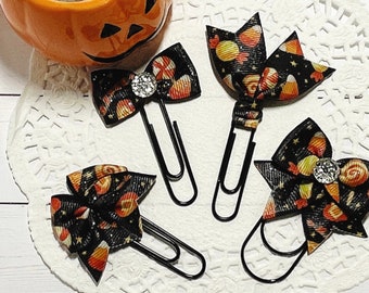 Halloween Candy Planner Bow Clip, Flag Clip or Bow Charm