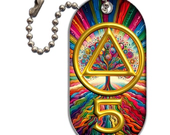 AA Tree of Life Keychain: Sober Anniversary Medallion Gift