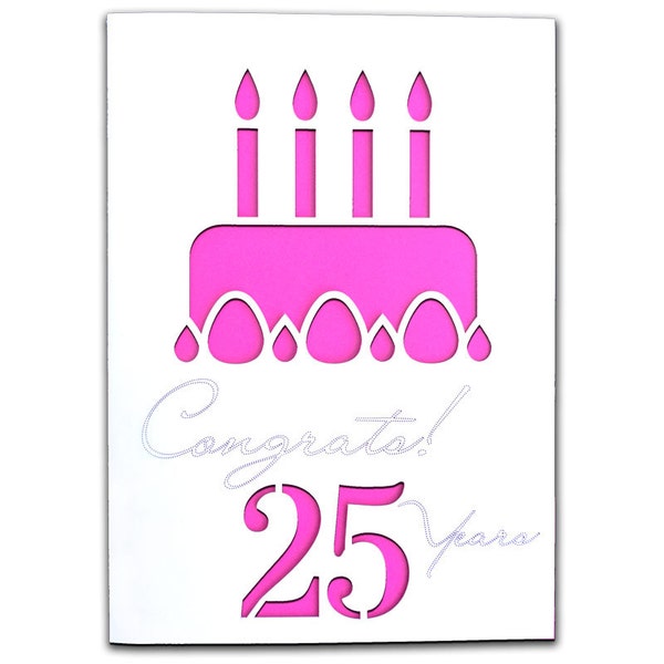 3-D LaserCut Clean and Sober Anniversary Card AA Alcoholics Anonymous, NA Narcotics Anonymous, 12 Step Recovery Years Gift Token