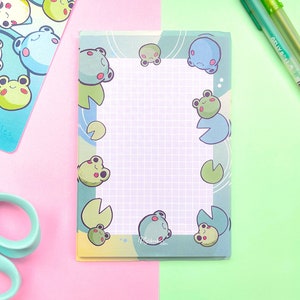 Frog Stationery, Frog Notepad, Froggy memopad, Frog Stationery, Kawaii Notepad, Cute Stationery, Back To School