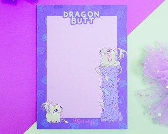 Dragon Notepad, Kawaii Notepad, Magical Notepad, Cute memopad, Mythical Stationery, Kawaii Stationery