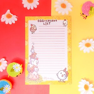 Chicken Notepad, Kawaii Stationery, Korean Memopad, Farm Notepad, To Do List