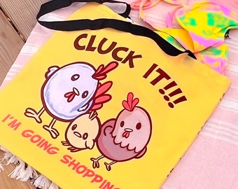 Chicken  Tote Bag, Kawaii Tote, Korean Tote Bag, shopping Bag