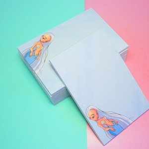 Mermaid notepad, Mermaid Art, Cute Memopad,