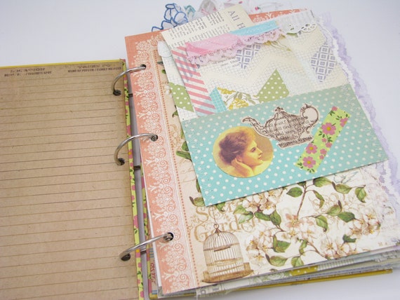 Gift Label Journal Embellishments Scrapbook Tag Shabby Chic 1920/'s Unique Handmade