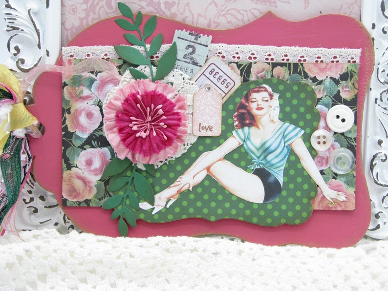 1950s Digital Images of Women Journal Cover Decoration Accessories Retro Pinup Girl Tags Scrapbook Layout Page Embellishment