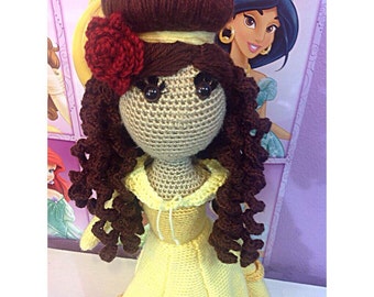 Yellow Princess Crochet PATTERN instructions PDF Files