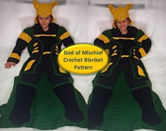 God of Mischief Crochet Blanket Pattern PDF File