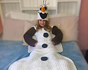 Instrucciones del patrón de crochet de manta de muñeco de nieve Archivo PDF