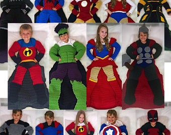 All 14 Superhero Crochet Pattern PDF Files: Superheroes Listed in Description