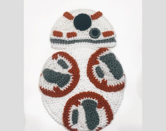 Orange Droid Blanket Applique Crochet PDF File Pattern