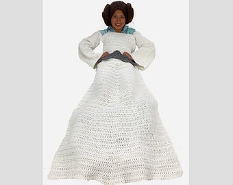 Space Princess Crochet Blanket Dress PDF File Pattern