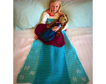 Patrones de manta Elsa y Anna a crochet