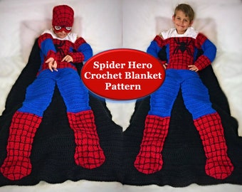 Spiderhero Crochet Blanket Pattern PDF File