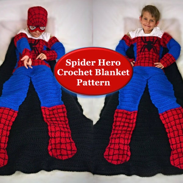 Spiderhero Crochet Blanket Pattern PDF File