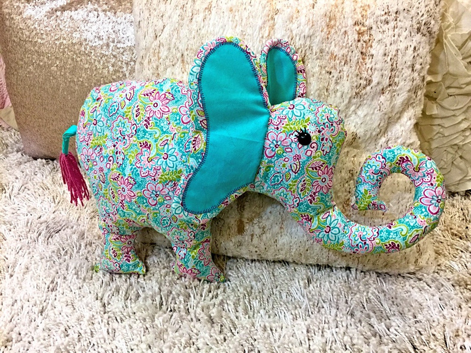 Elephant Pillow Sewing Pattern and Instructions - Etsy UK
