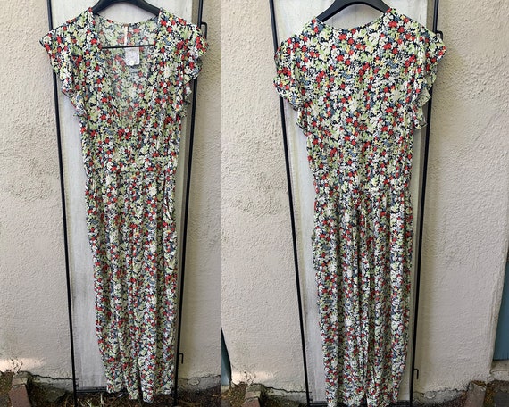 Vintage Inspired Floral Free People Sleeveless Ju… - image 3