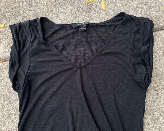 Lightweight Soft Black Patterned Short Sleeved Ra… - image 6