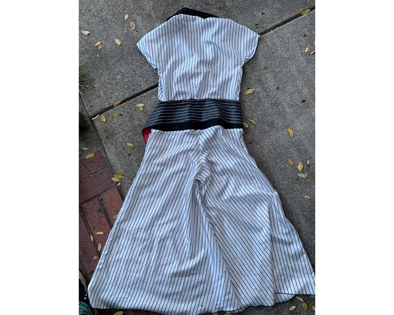 Vintage Inspired Handmade Black and White Striped… - image 6