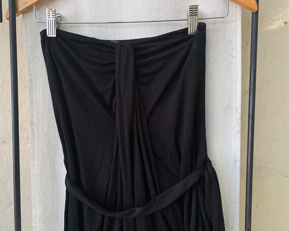 Vintage Inspired Black Halter Top with Waist Tie,… - image 5