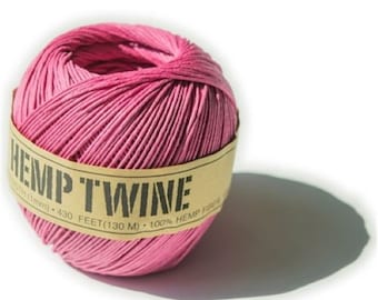 Hemp Twine 1mm choice of 10 assorted colors