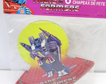 Transformers 6 Party Hats Vintage 1984 80s Hasbro 1 Pack Rare NOS Halloween