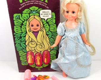 Velvet Doll Ideal Talky 15" Vintage 1971 Talking Toy in Box