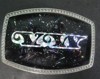 70s Psychedelic Men's Belt Buckle Vintage