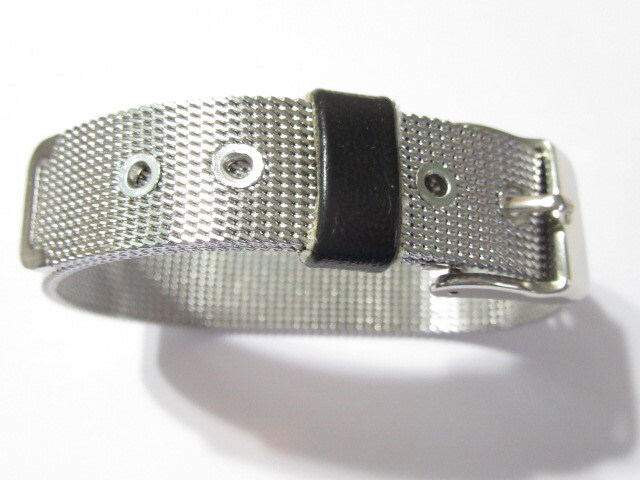 Mesh Bracelet With Belt Buckle Stylish Adjustable Vintage