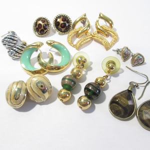 Lot of Vintage Earrings Clip and Pierced Assorted