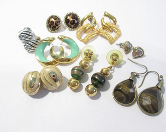 Lot of Vintage Earrings Clip and Pierced Assorted