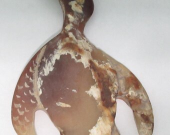 Pendant Penguin Bird Natural Brown Beige Vintage Figural